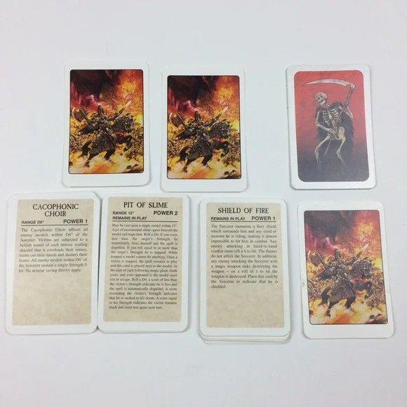 Warhammer Realm of Chaos Spells Cards Slaanesh Nurgle Tzeentch - Picture 2 of 7